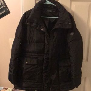 Ralph Lauren Black Mid Length Puffer Jacket